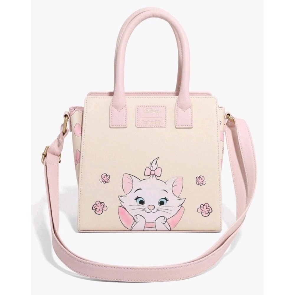 NEW Loungefly Disney The Aristocats Marie Mini Satchel‎ Hand Bag & Fuzzy WALLET! - Picture 8 of 9